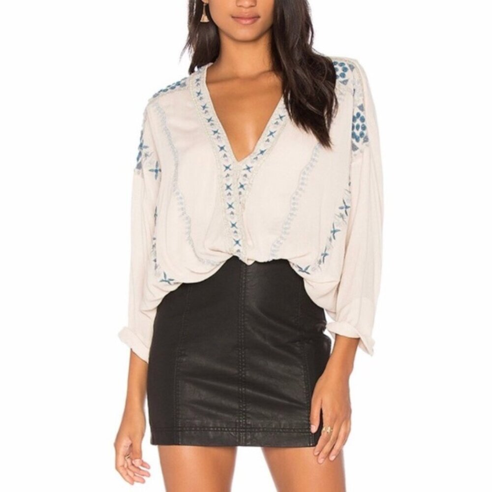 Free People MODERN FEMME Women’s Black Faux Leather Vegan Mini Skirt Size 4